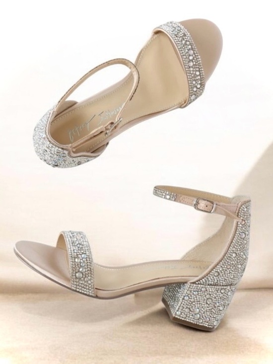 Betsey Johnson Shoes - Blue by Betsey Johnson ‘Mari’ Heeled Sandals in Champagne
